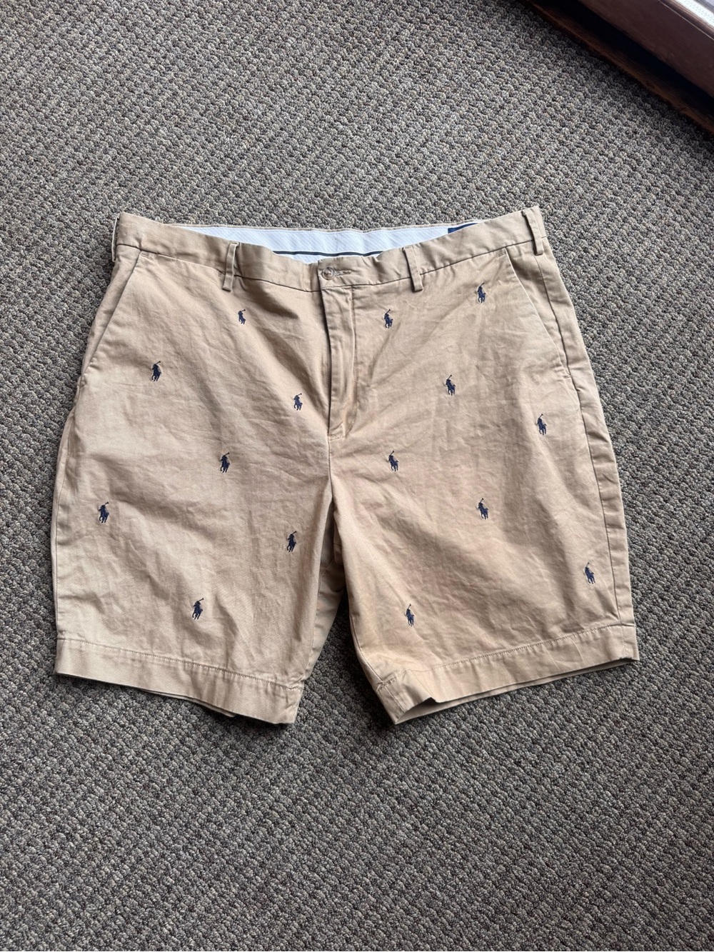 Polo Ralph Lauren Men’s Monogram Shorts Size 40 Beige Pony Logo